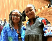 Brenda Greene, left, and Edwidge Danticat
